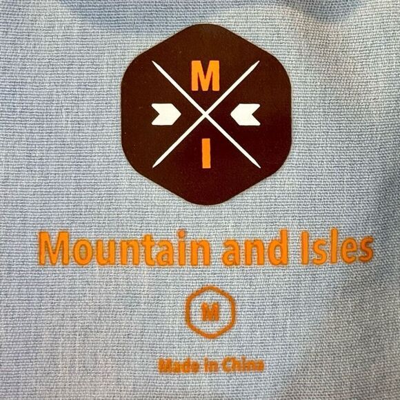 Mountain and Isles Outdoor Adventure Mens Button Down Short Sleeve Shirt Medium - Picture 3 of 8